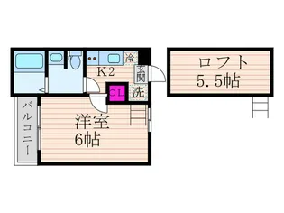 ロフティ同志社北【2階】の間取り