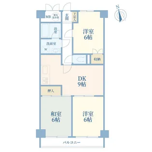 シャンボール二子玉川園【1階】の間取り