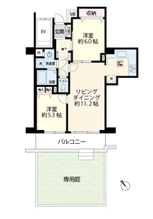 エルシティ新浦安5番館【1階】の間取り