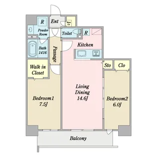 Bel air de Commae【6階】の間取り