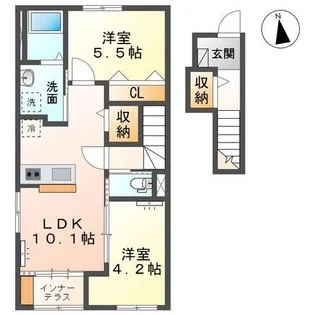 ソランジュ【2階】の間取り