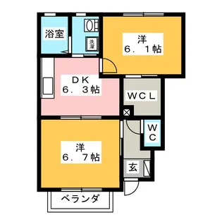 ストロベリーフィールズC【1階】の間取り