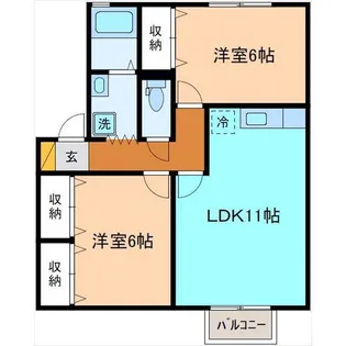アビタシオン・マリエ【2階】の間取り