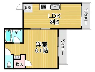 セントラル野里【4階】の間取り