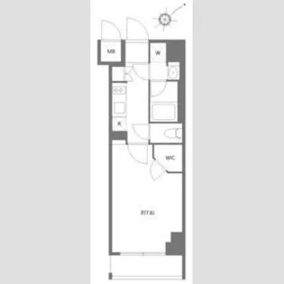 ケーディーエックスレジデンス豊洲【3階】の間取り