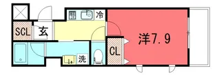 レジディア洛北【3階】の間取り