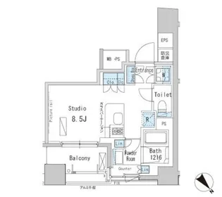 パークアクシス茅場町【2階】の間取り