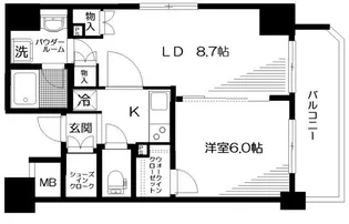 日神デュオステージ中野坂上NEXT【8階】の間取り