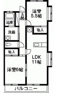 コンフォート宮子【1階】の間取り