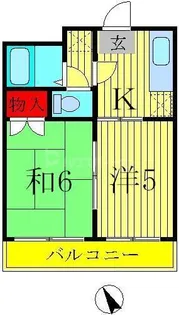 サンメゾン南柏【3階】の間取り
