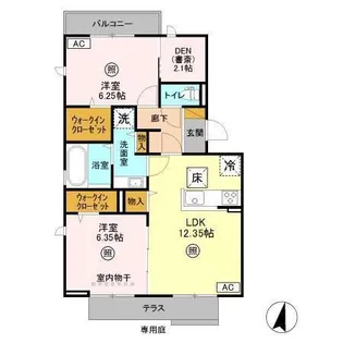 La Crece(ラクレーチェ) K【1階】の間取り