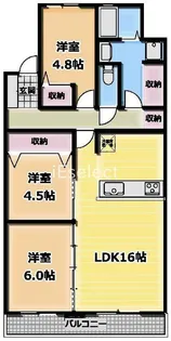 ラポール観山【3階】の間取り