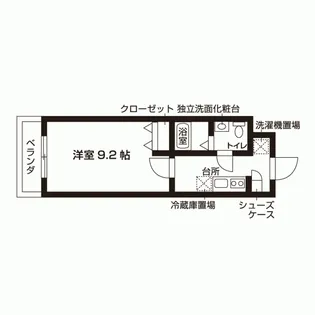 YMK伊勢原【1階】の間取り