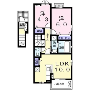 ま・めめーる【2階】の間取り