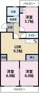 メゾンドクラッセ【1階】の間取り