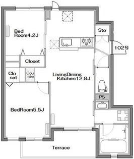 Valoa自由が丘【1階】の間取り