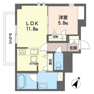 ボン リジエール【1階】の間取り