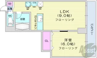 クリスタルファイブ【3階】の間取り