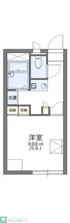 レオパレスヒキリモ【2階】の間取り