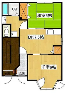 グランドールメゾンII【1階】の間取り