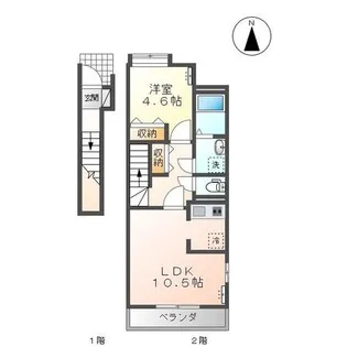 ジェントリーII【2階】の間取り