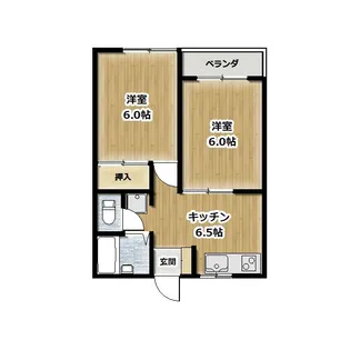 コーポリバティII【1階】の間取り