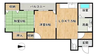 山中ハイツ【3階】の間取り