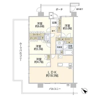 レ・ジェイド川崎(0004469)【6階】の間取り