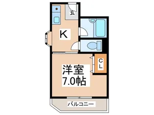 タウンコートこだまII【3階】の間取り