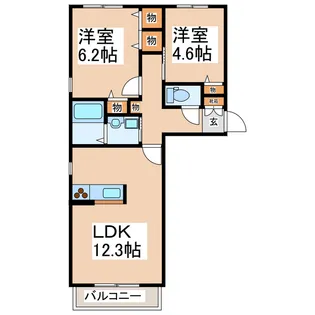セントリビエ【2階】の間取り