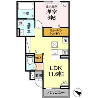 MIA・MERU MIA【1階】の間取り