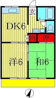 パールハイツ染谷53【1階】の間取り