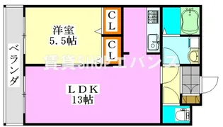 パークワンモア東船橋【2階】の間取り