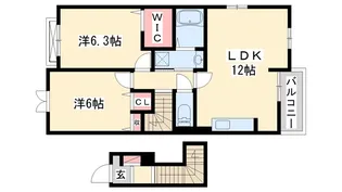 エスペランサ浜の宮I【2階】の間取り
