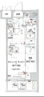 スパシエルクス亀戸【7階】の間取り