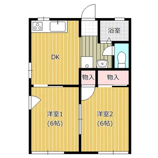 シャルム岸町【2階】の間取り