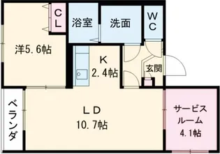 インフィニティ宮前【2階】の間取り