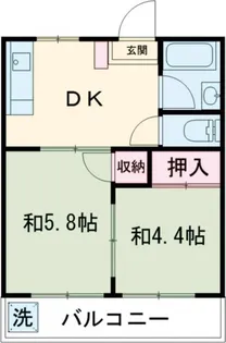 百草台ハイツ【1階】の間取り