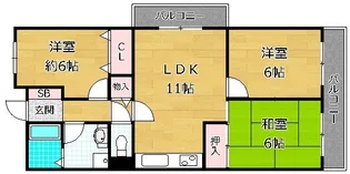 HIKO壱番館【5階】の間取り