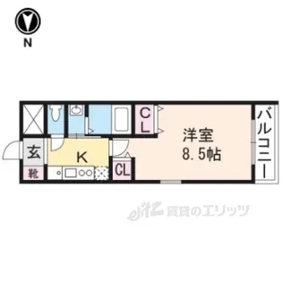 ARTISTA御所西ドゥーエ【3階】の間取り
