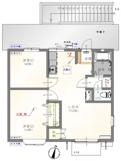 エスタシオン D1【1階】の間取り