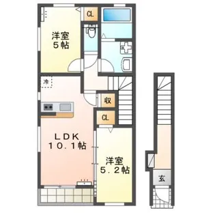 grand parace(グランドパレス)奥州I【2階】の間取り