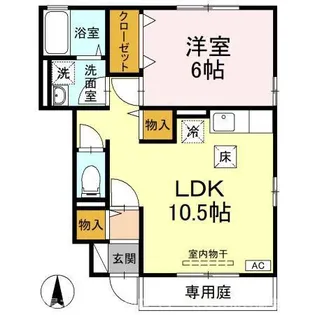 エントピア幸 B棟【1階】の間取り