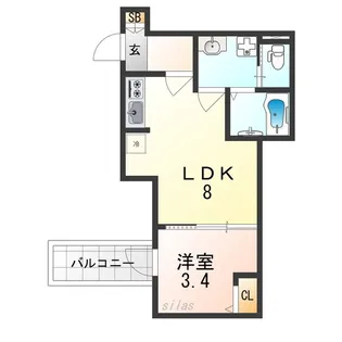 H-maison塚本III【3階】の間取り