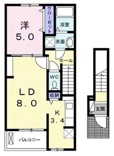 リアン クレーヴ【2階】の間取り