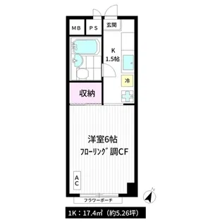 コーポ鈴蘭【1階】の間取り