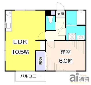 パルメゾンB棟【2階】の間取り