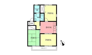 ルミエール天神A【1階】の間取り