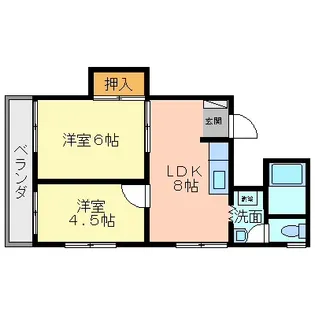 曽根ハイツ【3階】の間取り