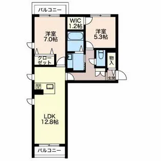 ウェルデンス上所島壱番館 1310【3階】の間取り